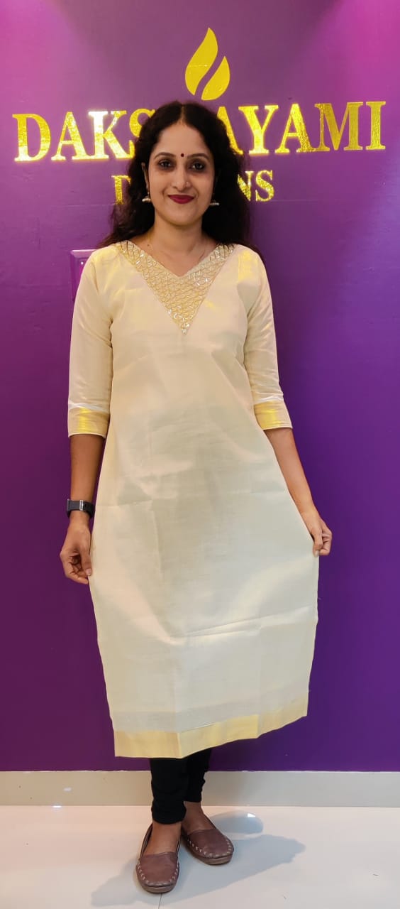 13 Kerala kasavu kurtis ideas | indian outfits, indian dresses, indian  fashion